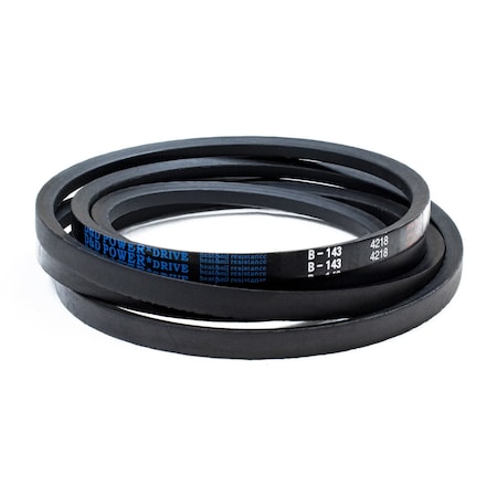 D&D B143 Classical V-Belt, 146 in Outside Length, 21/32 in Top Width, 1 Ribs B143